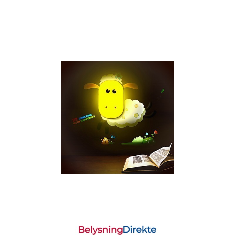 9*6*Morsomt Å Leke Med Kreativ Ånd Intelligent Lyskontroll Lite Nattlys Barnevegglampe Lys