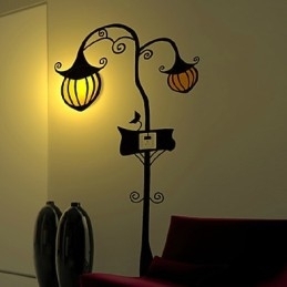 Gresskar Høytemperaturbestandig Plastlys Og Kreativ 3D-Veggpapirvegglampe