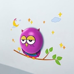 Lysdrevet Owl Vegglampe Pære Moderne Kreativ 3D Tapet Vegglampe Lys