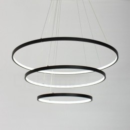 Dimbar Pendellampe Med Fjernkontroll, Moderne Design, Tre Ringer