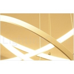 Dimbar Pendellampe Med Fjernkontroll, Moderne Design, Tre Ringer