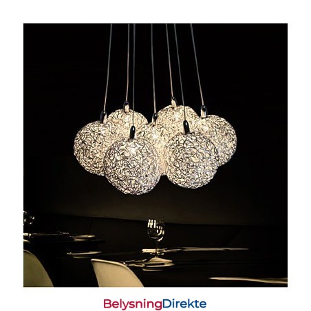 Moderne Pendellampe Med 7 Lys, Dekorativ Pendellampe I Aluminium, Til Hjemmeinnredning