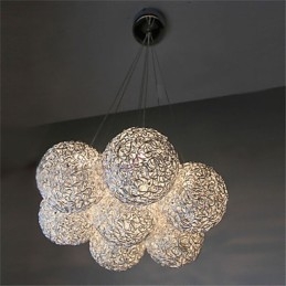 Moderne Pendellampe Med 7 Lys, Dekorativ Pendellampe I Aluminium, Til Hjemmeinnredning