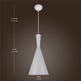 Pendellampe Retro Vintage Tom Dixon Design Svart Hvit C-Type Kafépendellamper
