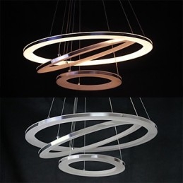 Moderne Pendellampe Med 3 Ringer I Akryl