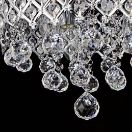 Tradisjonell Klassisk Krystallkrom Metall Innfelt Montering