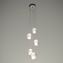 Moderne Pendellampe Pendellampe G4 Retroifit Krombelagt Krystall For Trappelys