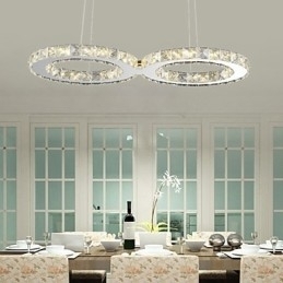Moderne Krystallkrommetallpendellampe