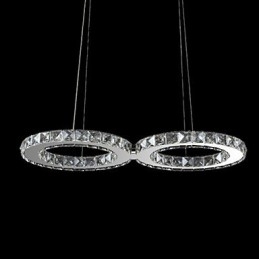 Moderne Krystallkrommetallpendellampe