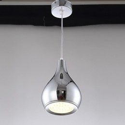 Moderne Og Moderne Globeformet Anhengslampe I Metall Med Elektroplettering