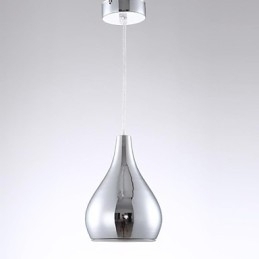 Moderne Og Moderne Globeformet Anhengslampe I Metall Med Elektroplettering