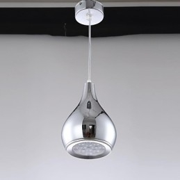 Moderne Og Moderne Globeformet Anhengslampe I Metall Med Elektroplettering