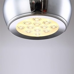 Moderne Og Moderne Globeformet Anhengslampe I Metall Med Elektroplettering