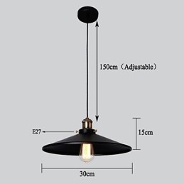 Europeisk Stil Retro Klassisk Pendellampe Kunstdråpelampe Gir Pærediameter 30 Cm