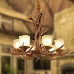 Lysekrone Anhengslampe Vintage Harpiks