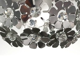 Moderne Og Moderne Globeformet Krystall Mini-Stil Galvanisert Pendellampe