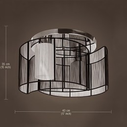 Taklampe Moderne Design 2 Lys Svart