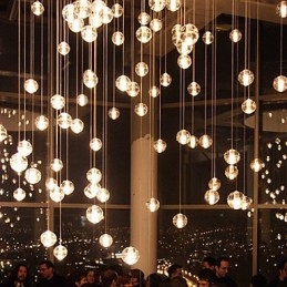 All Over The Sky Star Bocci Droplight Aurora Borealis Moderne Glasskrystalllampe
