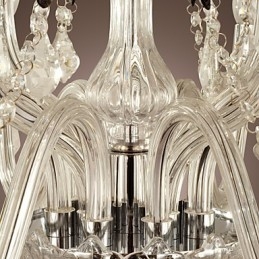 Rustikk Lodge Krystall Galvanisert Glasslysekrone