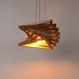 1 Tradisjonell Klassisk Landlig Mini-Stil Pendellampe I Tre Og Bambus