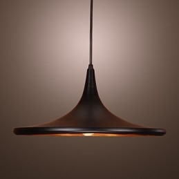 Moderne Pendellampe I Aluminium Med Svart Skjerm