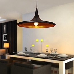 Moderne Pendellampe I Aluminium Med Svart Skjerm