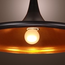 Moderne Pendellampe I Aluminium Med Svart Skjerm