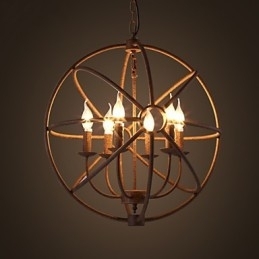 Sitting Lights Nordisk Landlig Smijerns Amerikansk Retro Lysekrone Den Svarte Lysekronen