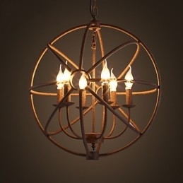 Sitting Lights Nordisk Landlig Smijerns Amerikansk Retro Lysekrone Den Svarte Lysekronen