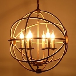 Sitting Lights Nordisk Landlig Smijerns Amerikansk Retro Lysekrone Den Svarte Lysekronen