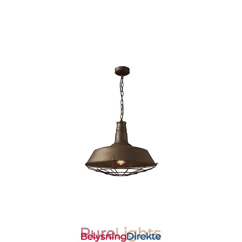 Retro Pendellampe Med 1 Lys, Gammel Metall, Skjerm, Butikk