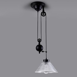 Vintage Pendellampe 1 Lys Øylampe Foyer Pendellamper Metall + Glass