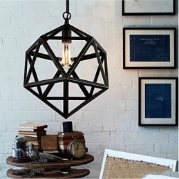 Retro Industriell Lampe Droplight Heksaeder Kunstnerisk Originalitet Smijern Pendellampe