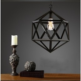 Retro Industriell Lampe Droplight Heksaeder Kunstnerisk Originalitet Smijern Pendellampe