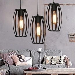 Kreativ Loftslampe Som Restaurerer Gamle Måter, Smijernslysekrone Med Ett Hode