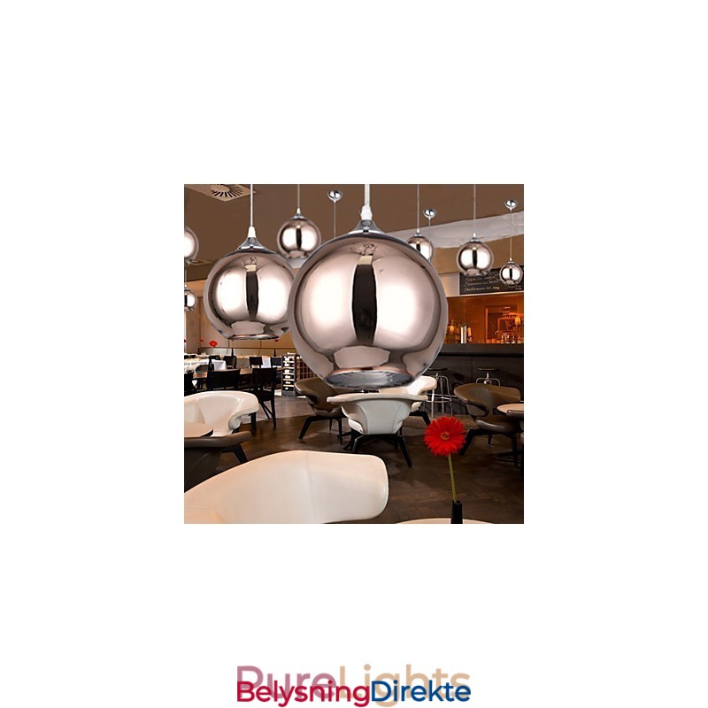 60 Moderne Samtidsstil Globe Galvanisert Metall Pendellampe