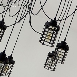 Vintage Edison Justerbar Taklampe Med Flere Justerbare Elementer, Pendellampe, Lysekrone, Moderne, Elegant, Industriell, Spisestue