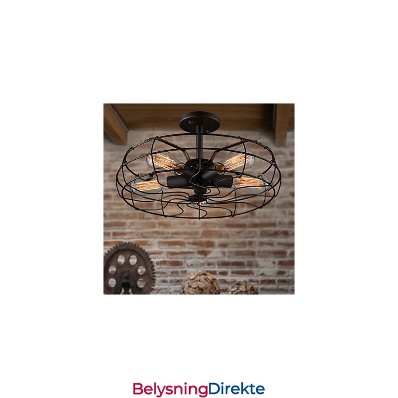 Loft Vintage Kreativ Belysning Lamper Amerikansk Landlig Stil Minimalistisk Jern Industriell Vifte Lysekrone