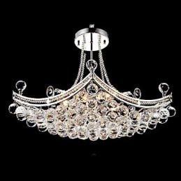 Moderne Og Moderne Krystallbelagt Metallpendellampe