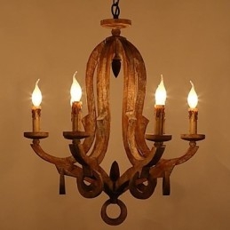 Vintage Retro Mini-Stil Malerisk Metalllysekrone