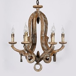 Vintage Retro Mini-Stil Malerisk Metalllysekrone