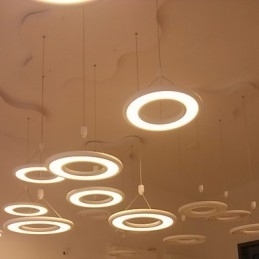 Moderne Pendellampe Samtids Metall