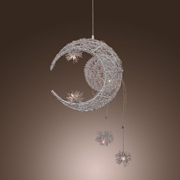 Moderne Og Moderne Globeformet Mini-Stil Galvanisert Metallpendellampe