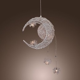 Moderne Og Moderne Globeformet Mini-Stil Galvanisert Metallpendellampe