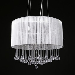 Trommependel Moderne 4-Lyss Viklingslampeskjerm Krystalllysekrone Lysekrone Moderne Minimalistisk Design