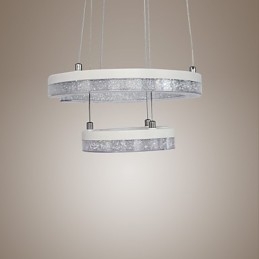 Krystall Pendellampe Bokstaven «C» Formet Moderne Lampe Med To Ringer