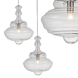 Kunstnerisk Pendellampe Med 1 Lys Moderne Simplicity Fargeløst Klart Glass