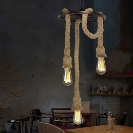 Retro Mini-Stil Galvanisert Metall Pendellampe
