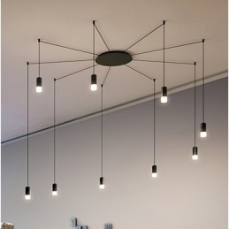Nord-Europa Pendellampe Med Geometrisk Ledningsdesign