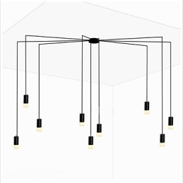 Nord-Europa Pendellampe Med Geometrisk Ledningsdesign